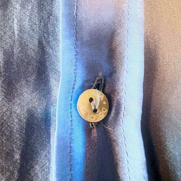 Vintageโ90โs DOLCE & GABBANA White Label Baby Blue Button Down Blouse - Picture 14 of 14